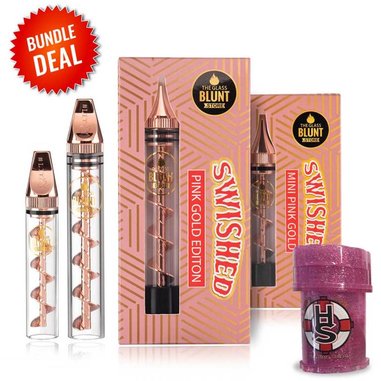 Twisted Glass Blunt “Swished Edition” 💥PINK GOLD💥 Edition